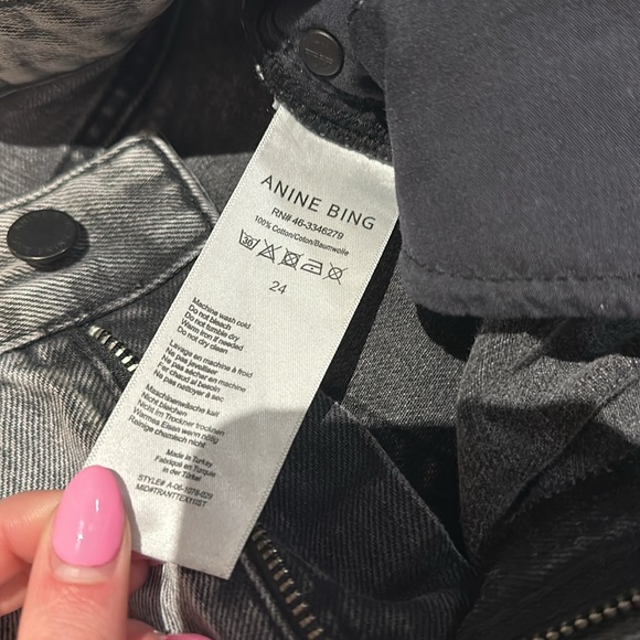 ANINE BING Etta jeans in acid wash grey - Picture 4 of 4